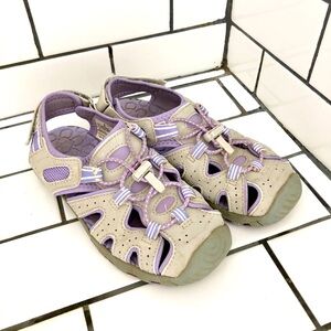 Khombu Girls Size 2 Athletic Summer Sandals Purple